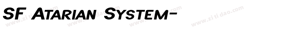 SF Atarian System字体转换